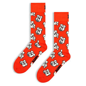 Happy Socks Men Doggo Socks Orange Size 8-12